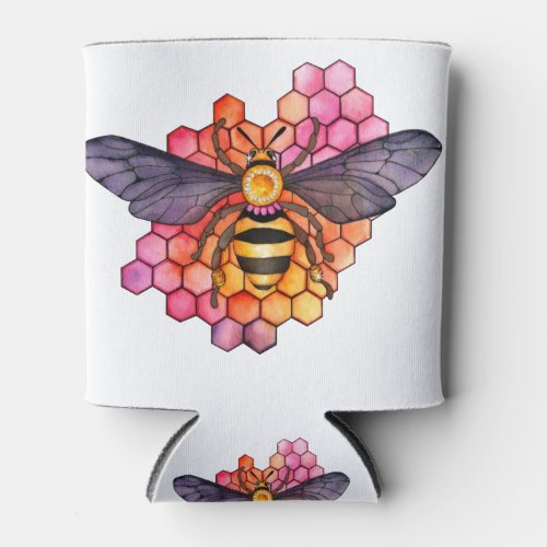 Honeycomb Bee Can Cooler