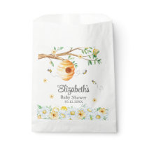 Honeycomb Bee Chamomile Baby Shower  Favor Bag