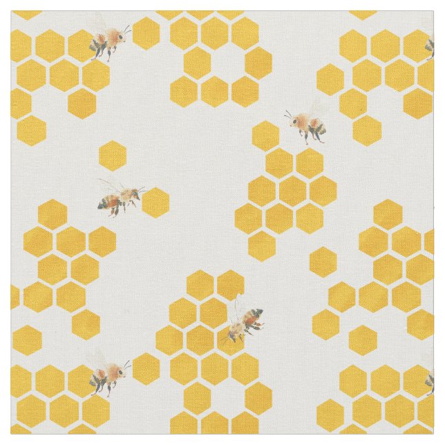 Honeycomb Bee Fabric (Close Up)