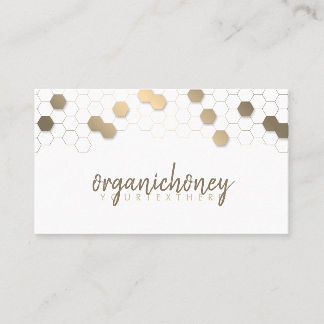 Honeycomb Bee Farm Apiary Business Card