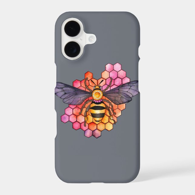 Honeycomb Bee Iphone Case (Back)