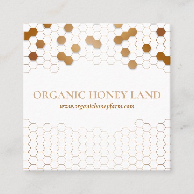Honeycomb Bee keeper Apiarist Square Business Card