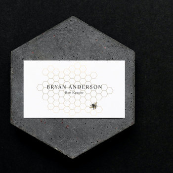 Honeycomb Bee Keeper Business Card by istanbuldesign at Zazzle