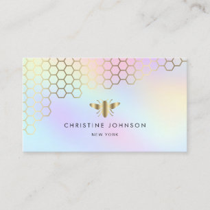 honeycomb bee logo business card