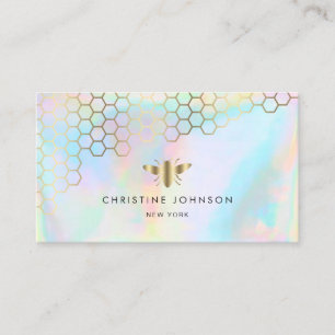 honeycomb bee logo business card