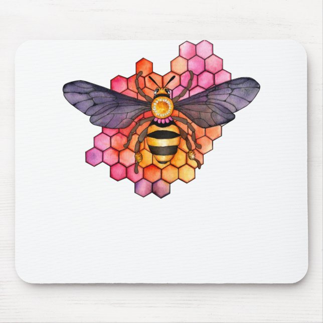 Honeycomb Bee Mouse Pad (Front)