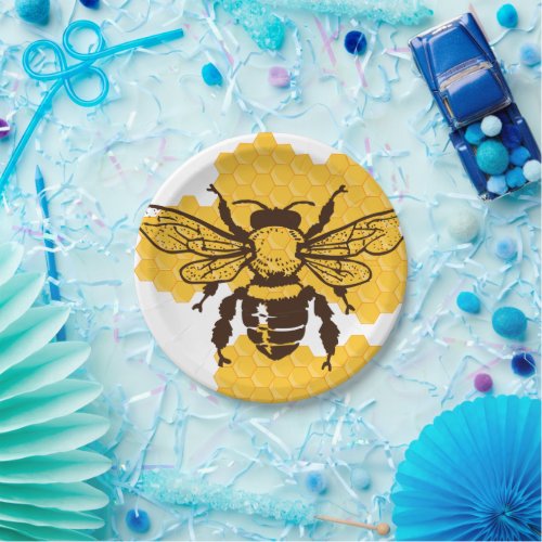 Honeycomb Bee Party Paper Plates