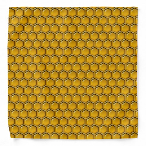 Honeycomb Bee Pattern Bandana