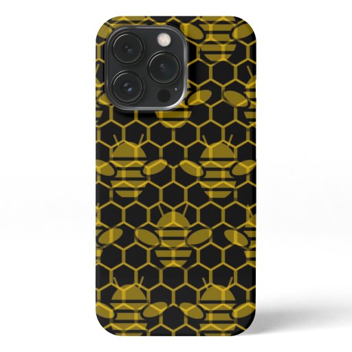 honeycomb bee pattern  iPhone 13 pro case