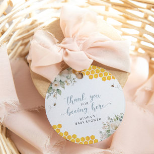Honeycomb Bee Summer Baby Shower Thank You Favor Tags