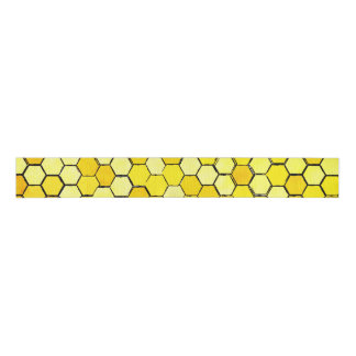 Honeycomb Bee Themed Grosgrain Ribbon