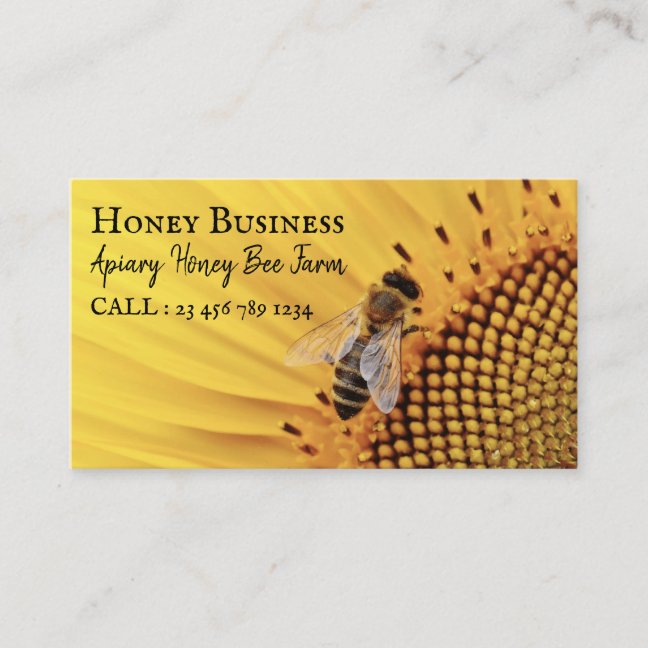 Honeycomb beekeeper pureraw farm Apiarist Business Card