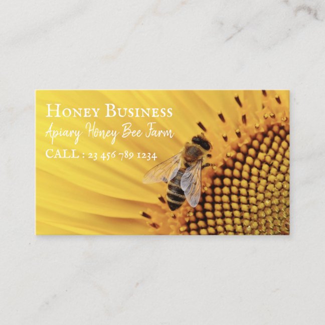 Honeycomb bees pure raw farm Apiarist Business Card