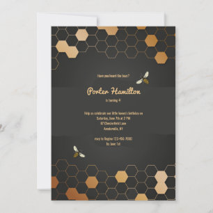Honeycomb Birthday Party Invitations
