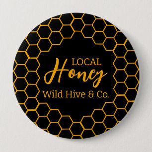Honeycomb – Black or White Background Button