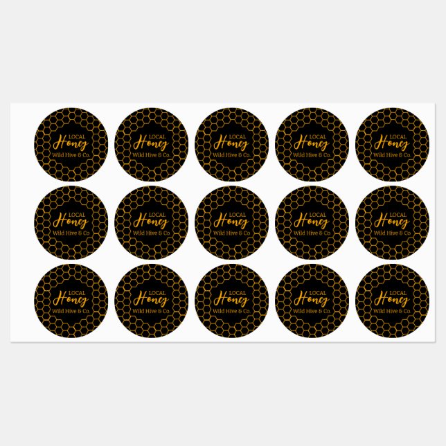Honeycomb – Black or White Background Labels (Sheet)