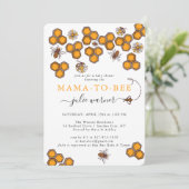 Honeycomb Bumble Bee Baby Shower Invitation (Standing Front)