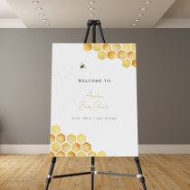 Honeycomb Bumble Bee Baby Shower Welcome  Foam Board