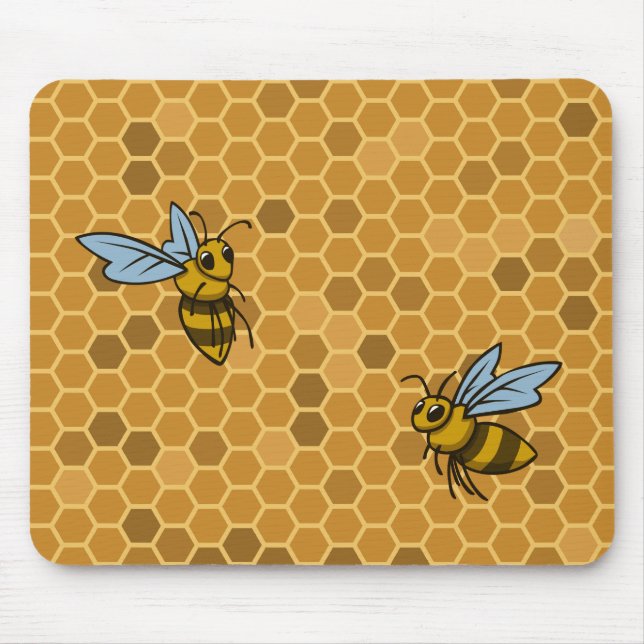 Honeycomb Bumble Bees Mouse Pad (Front)