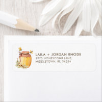 Honeycomb Bumblebee Baby Shower Return Address