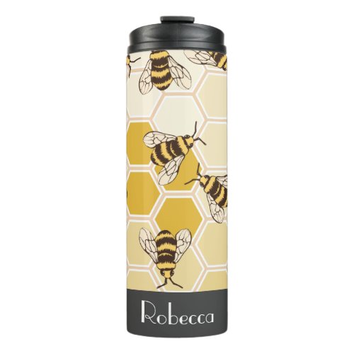 Honeycomb  Bumblebees  Personalized Thermal Tumbler
