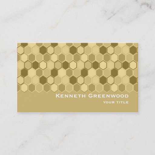 Customizable Honeycomb Design Unique Business Card Template