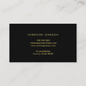 honeycomb faux gold glitter bee business card (Back)