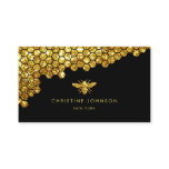 honeycomb faux gold glitter bee business card honeycomb faux gold glitter bee business card