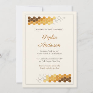 Honeycomb Geometric Bridal Shower Invitation