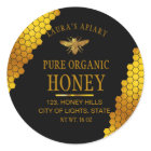 Honeycomb Gold  Honey Bee Apiary Product Label