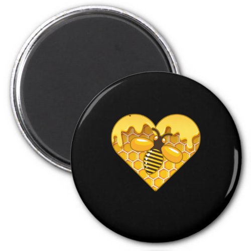 Honeycomb Heart Bee Beekeeper Honeycomb Gift Magnet