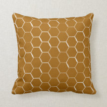 Honeycomb Hive Hexagon Pattern in Caramel