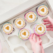 Honeycomb Honey Bee Cute Baby Shower Edible Frosting Rounds