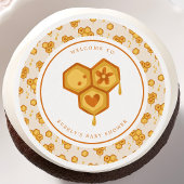 Honeycomb Honey Bee Cute Baby Shower Edible Frosting Rounds
