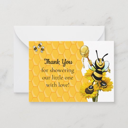 Honeycomb Honey Bee Thank You Cards | Zazzle.com