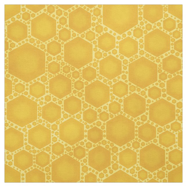 Honeycomb Honey Beehive Bee Pattern Cute Nature Fabric (Swatch)