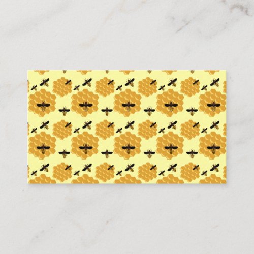 Honeycomb Honey Bees Insect Lover Yellow Beekeeper Business Card