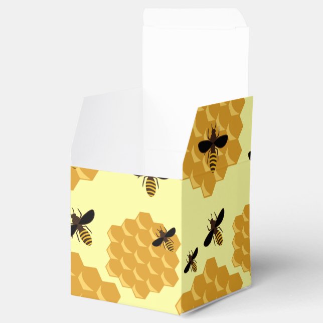 Honeycomb Honey Bees Insect Lover Yellow Beekeeper Favor Boxes (Opened)