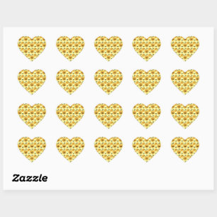 Honeycomb Honey Bees Insect Lover Yellow Beekeeper Heart Sticker