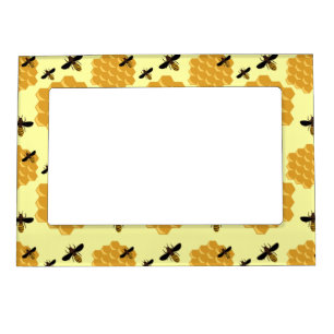 Honeycomb Honey Bees Insect Lover Yellow Beekeeper Magnetic Frame
