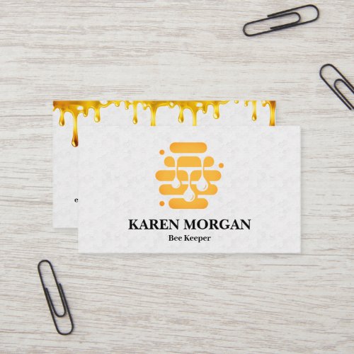 Honeycomb  Honey Drip Business Card