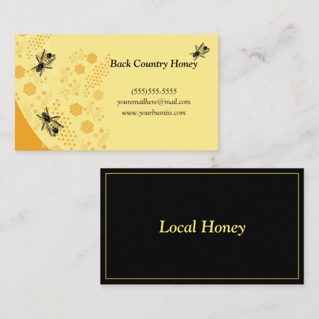 Honeycomb Honeybee Honey Bee Farm  Business Card (Front/Back)