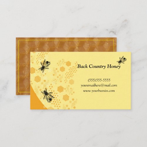 Honeycomb Honeybee Honey Bee Farm Business Card