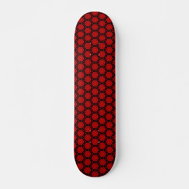 Honeycomb II - v1 - Black and Red Skateboard (Front)