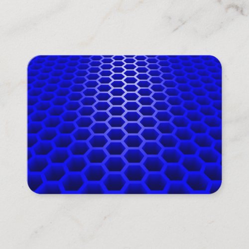 Honeycomb in Perspective Blue Business Card