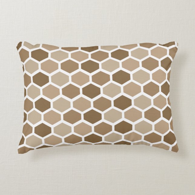 Honeycomb in Sand Accent Pillow (Front)