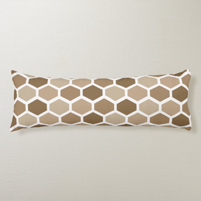 Honeycomb in Sand Body Pillow (Front)