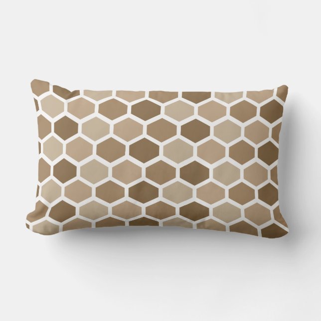 Honeycomb in Sand Lumbar Pillow (Front)