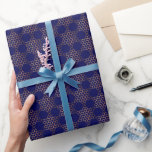 Honeycomb Jewish Stars Wrapping Paper<br><div class="desc">Dramatic Jewish themed wrapping paper features a digital art honeycomb Star of David. Pair with a glittery golden bow for exquisite effect.</div>