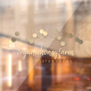 Honeycomb logo Apiary store Window Cling